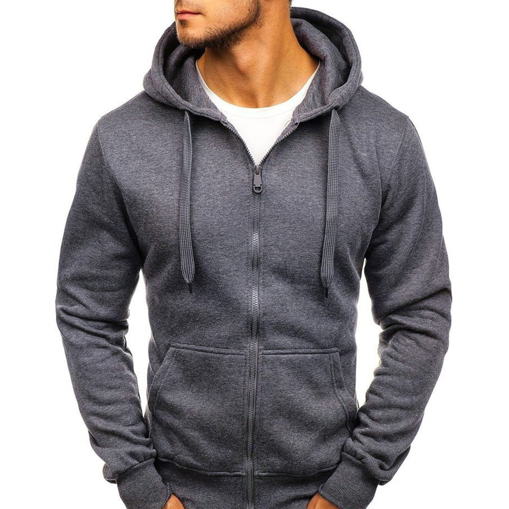 អាវក្រណាត់ពេញ Zip-Hoodies3-深灰色