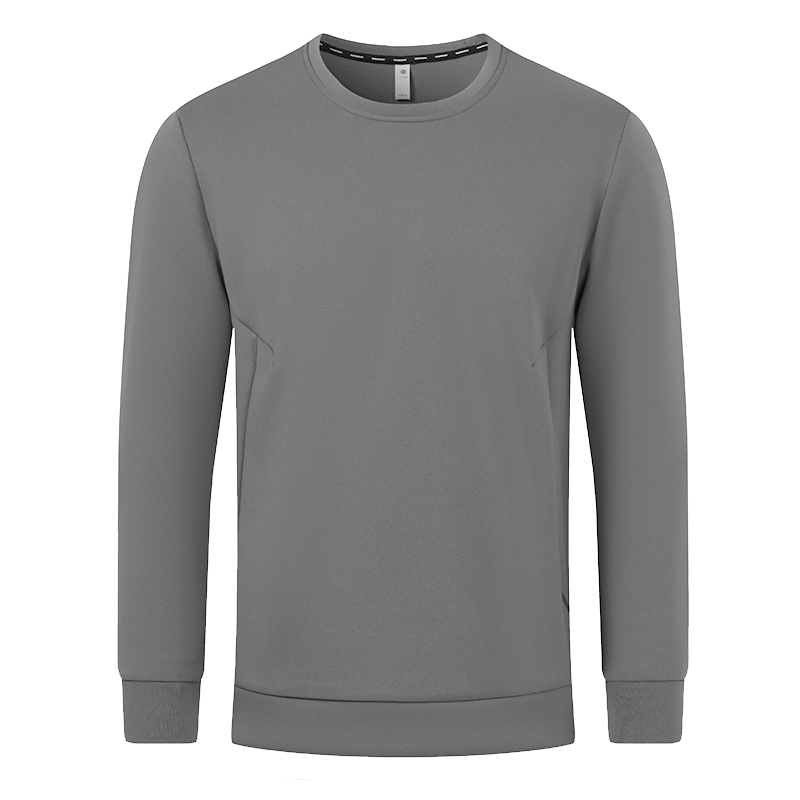 Homines Cotton-sicut Air Layer Long Sleeve Crew Collum T-Shirt