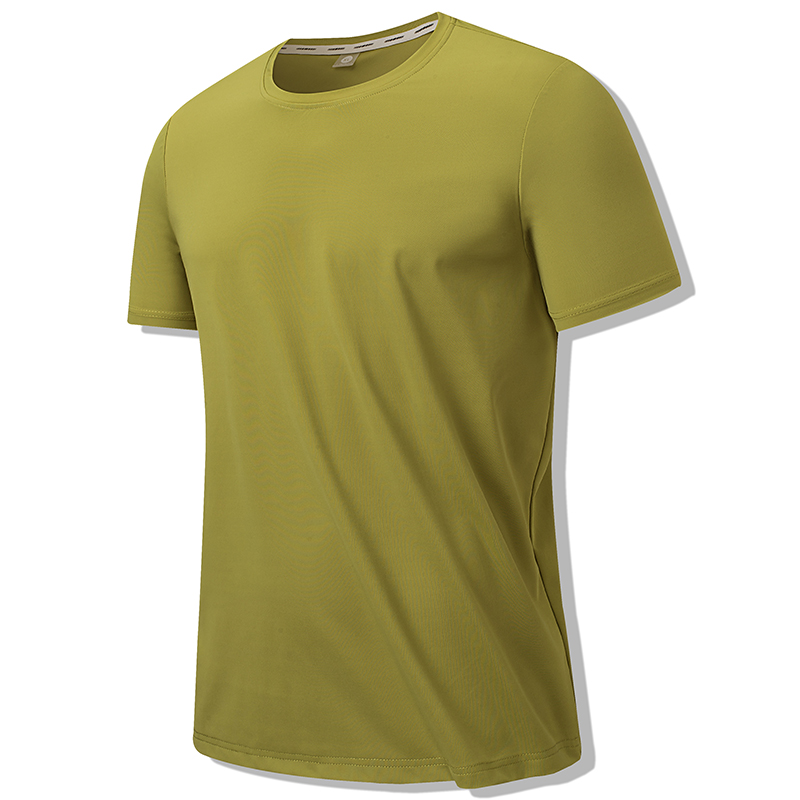 Men Summer Ice Silk Crew Neck Casual Short Sleeve T Shirt