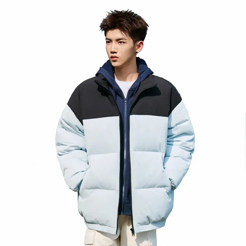 Men-Winter-Fashion-Block-Color-Stand-Collar-Warm-Puffer-Jacket1