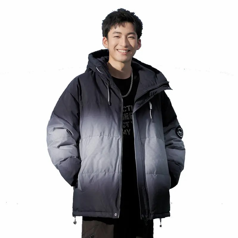 Mens-Street-Style-Ombre-Color-Hooded-Drawstring-Windbreaker-Warm-Padded-Coat