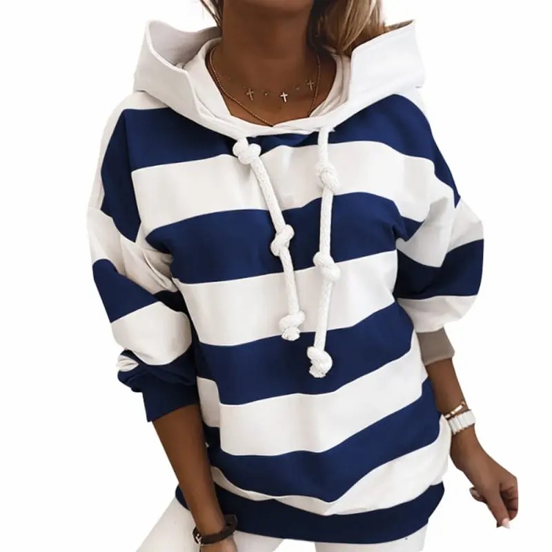 Womens-Striped-Hoodies-Tops-Long-Sleeve-Casual-Drawstring-Pullover-Sweatshirt-5